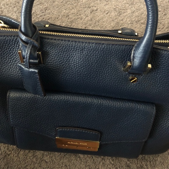 Michael Kors Navy Blue Satchel - Picture 7 of 8